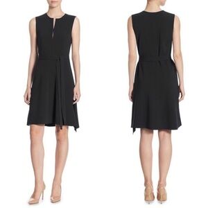 Theory Desza Crepe Shift Dress Black Size 4 Sleeveless